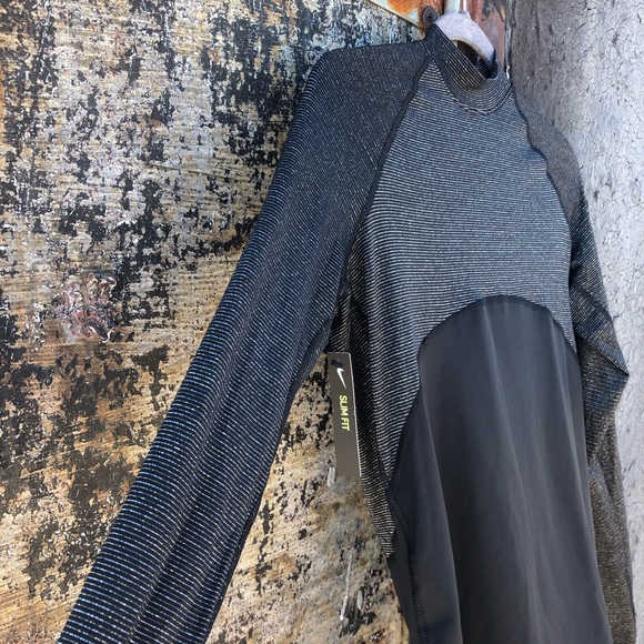 Nike Pro Warm Black Long Sleeve Drifit Running Top - Picture 8 of 11